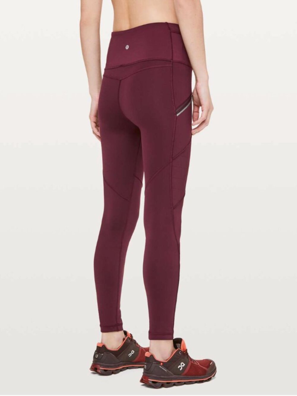 lululemon athletica Garnet Red Toasty Tech Leggings women’s size 8 Like New - Picture 2 of 7